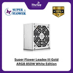 Load image into Gallery viewer, Super Flower Leadex III Gold ARGB 850W White Edition - SF-850F14RG (WH) - 80+ GOLD - Full Modular - 10 Years
