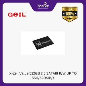 X-geil Value 512GB 2.5 SATAIII R/W UP TO 550/520MB/s