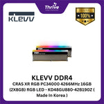 Load image into Gallery viewer, KLEVV DDR4 CRAS XR RGB PC34000 4266MHz 16GB (2X8GB) RGB LED - KD48GU880-42B190Z ( Made In Korea )
