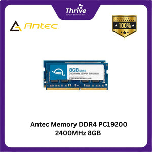 Antec Memory DDR4 PC19200 2400MHz 8GB (2x4GB) Dual Channel - Blue Led - 2 PCS x AMD4UZ124001604G-5SB