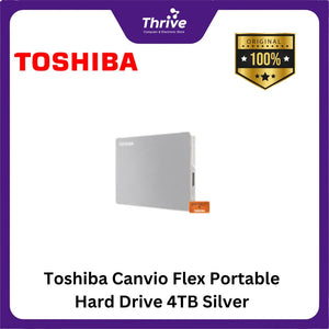 Toshiba Canvio Flex Portable Hard Drive 4TB Silver