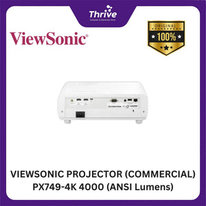 VIEWSONIC PROJECTOR (COMMERCIAL) PX749-4K 4000 (ANSI Lumens)