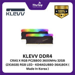 Load image into Gallery viewer, KLEVV DDR4 CRAS X RGB PC28800 3600MHz 32GB (2X16GB) RGB LED - KD4AGU880-36A180X ( Made In Korea )