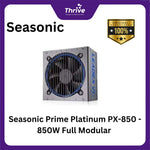 Load image into Gallery viewer, Seasonic Prime Platinum PX-850 - 850W Full Modular - 80+ Platinum Certified - 12 Years Warranty Replacement
