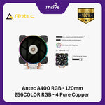 Load image into Gallery viewer, Antec A400 RGB - 120mm 256COLOR RGB - 4 Pure Copper Heatpipe - All Intel &amp; AMD Socket (Except TR4)
