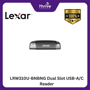 LRW310U-BNBNG Dual Slot USB-A/C Reader