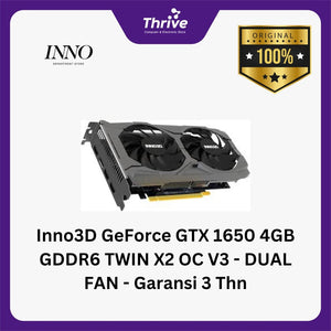 Inno3D GeForce GTX 1650 4GB GDDR6 TWIN X2 OC V3 - DUAL FAN - Garansi 3 Thn