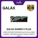 Load image into Gallery viewer, GALAX GAMER II PLUS DDR4 PC24000 3000MHz Dual Channel 16GB (2X8GB) - RGB lighting effect (Support AMD &amp; INTEL)