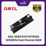 Load image into Gallery viewer, GEIL DDR4 EVO POTENZA 3200MHz Dual Channel 16GB (2x8GB) GAPB416GB3200C22DC (Support AMD &amp; INTEL)
