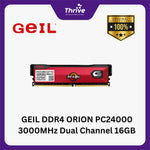 Load image into Gallery viewer, GEIL DDR4 ORION PC24000 3000MHz Dual Channel 16GB (2x8GB) GOR416GB3000C16ADC
