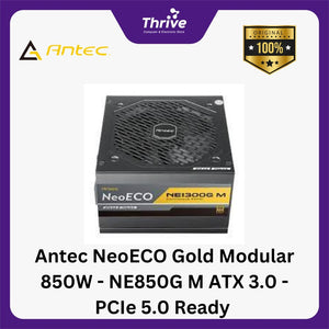 Antec NeoECO Gold Modular 850W - NE850G M ATX 3.0 - PCIe 5.0 Ready - 80+ Gold Certified - Full Modular - 10 Years Warranty