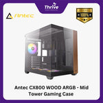 Load image into Gallery viewer, Antec CX800 WOOD ARGB - Mid Tower Gaming Case - Dual Chamber Design - 4mm Tempered Glass with Exotic WOOD - Type C Ready - Free 3Pcs 120mm ARGB Fans Reverse + 1Pcs 120mm ARGB Fan
