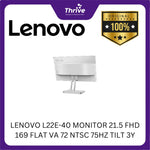 Load image into Gallery viewer, LENOVO L22E-40 MONITOR 21.5 FHD 169 FLAT VA 72 NTSC 75HZ TILT 3Y
