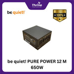 Load image into Gallery viewer, be quiet! PURE POWER 12 M 650W - Fully Modular - ATX 3.0 PCIe 5.0 - 80+ Gold Certified - 10 Years Warranty - Number 1 PSU in Germany
