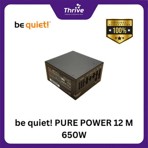 be quiet! PURE POWER 12 M 650W - Fully Modular - ATX 3.0 PCIe 5.0 - 80+ Gold Certified - 10 Years Warranty - Number 1 PSU in Germany