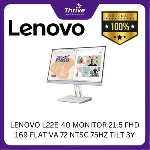 LENOVO L22E-40 MONITOR 21.5 FHD 169 FLAT VA 72 NTSC 75HZ TILT 3Y