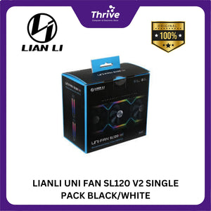 LIANLI UNI FAN SL120 V2 SINGLE PACK BLACK/WHITE