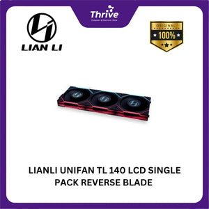 LIANLI UNIFAN TL 140 LCD SINGLE PACK REVERSE BLADE & NON REVERSE BLADE BLACK/WHITE