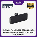 Load image into Gallery viewer, KLEVV R1 Portable SSD 500GB USB 3.2 Gen2 - K500GPSSU2-PR1 - R1000MB/s W1000MB/s
