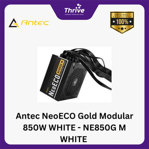 Antec NeoECO Gold Modular 850W WHITE - NE850G M WHITE - 80+ Gold Certified - Fully Modular - 7 Years Warranty - Include 12VHPWR PCI-E Adapter Cable