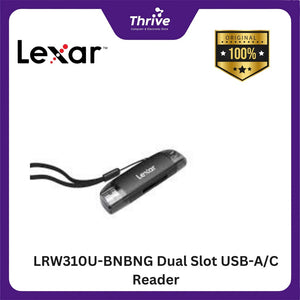 LRW310U-BNBNG Dual Slot USB-A/C Reader