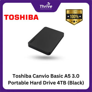 Toshiba Canvio Basic A5 3.0 Portable Hard Drive 4TB (Black)