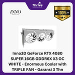 Load image into Gallery viewer, Inno3D GeForce RTX 4080 SUPER 16GB GDDR6X X3 OC WHITE - Enormous Cooler with TRIPLE FAN - Garansi 3 Thn
