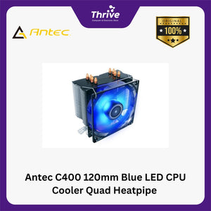 Antec C400 120mm Blue LED CPU Cooler Quad Heatpipe - All Intel & AMD Socket