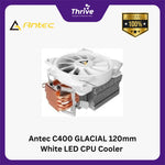 Load image into Gallery viewer, Antec C400 GLACIAL 120mm White LED CPU Cooler Quad Heatpipe - All Intel &amp; AMD Socket
