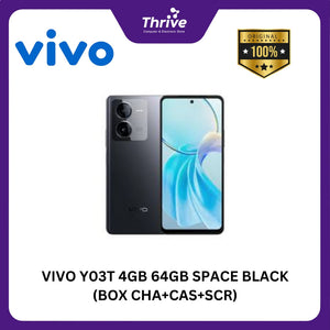 VIVO Y03T 4GB 64GB SPACE BLACK (BOX CHA+CAS+SCR)