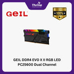 Load image into Gallery viewer, GEIL DDR4 EVO X II RGB LED PC25600 Dual Channel 16GB (2x8GB) 16-18-18-36 GAEXSY416GB3200C16BDC - Gray Heat-Spreader (Support AMD &amp; INTEL)
