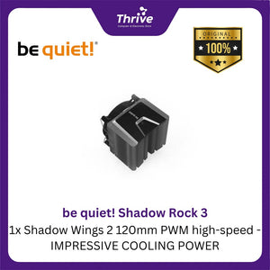 be quiet! Shadow Rock 3 - 1x Shadow Wings 2 120mm PWM high-speed - IMPRESSIVE COOLING POWER