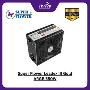 Super Flower Leadex III Gold ARGB 550W - SF-550F14RG - 80 PLUS GOLD - Full Modular - 10 Years