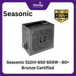 Load image into Gallery viewer, Seasonic S12III-650 650W - 80+ Bronze Certified - 5 Years - Retail Box (NO OEM)
