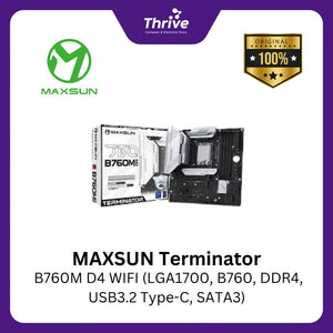 MAXSUN Terminator B760M D4 WIFI (LGA1700, B760, DDR4, USB3.2 Type-C, SATA3)