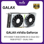 Load image into Gallery viewer, GALAX nVidia Geforce RTX 4060 Ti 8GB DDR6 EX (1-Click OC) - RGB EFFECT - DUAL FAN -
