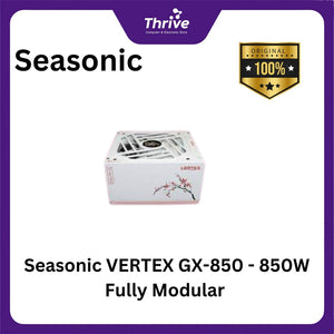 Seasonic VERTEX GX-850 - 850W Fully Modular - 80+ Gold Certified - ATX 3.0 Compatible - PCIe 5.0 Ready - 10 Years Warranty Replacement