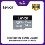 Load image into Gallery viewer, LMS1066064G-BNANG MicroSD Proffesional 1066x 160MB/s