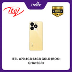 Load image into Gallery viewer, ITEL A70 4GB 64GB GOLD (BOX : CHA+SCR)
