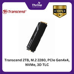 Load image into Gallery viewer, Transcend 2TB, M.2 2280, PCIe Gen4x4, NVMe, 3D TLC

