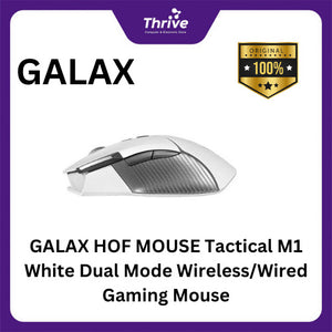 GALAX HOF MOUSE Tactical M1 White Dual Mode Wireless/Wired Gaming Mouse RGB - 32000DPI