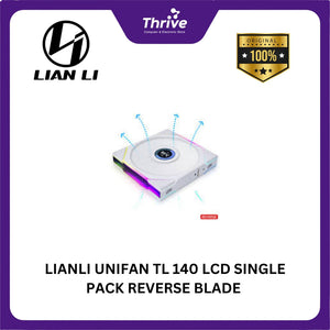 LIANLI UNIFAN TL 140 LCD SINGLE PACK REVERSE BLADE & NON REVERSE BLADE BLACK/WHITE