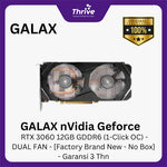 Load image into Gallery viewer, GALAX nVidia Geforce RTX 3060 12GB GDDR6 (1-Click OC) - DUAL FAN - [Factory Brand New - No Box] - Garansi 3 Thn