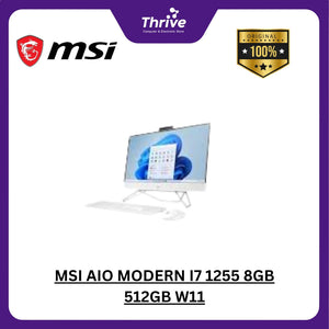 MSI AIO MODERN I7 1255 8GB 512GB W11+OHS 23.8FHD IPS BLK -AM242.1461