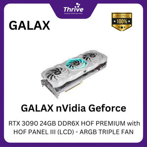 GALAX nVidia Geforce RTX 3090 24GB DDR6X HOF PREMIUM with HOF PANEL III (LCD) - ARGB TRIPLE FAN