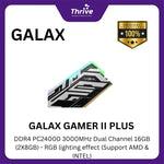 Load image into Gallery viewer, GALAX GAMER II PLUS DDR4 PC24000 3000MHz Dual Channel 16GB (2X8GB) - RGB lighting effect (Support AMD &amp; INTEL)