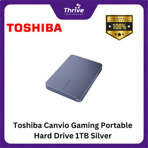 Toshiba Canvio Gaming Portable Hard Drive 1TB Silver