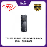 Load image into Gallery viewer, ITEL P65 4G 8GB 128GB CYBER BLACK (BOX : CHA+CAS)