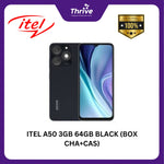 Load image into Gallery viewer, ITEL A50 3GB 64GB BLACK (BOX CHA+CAS)
