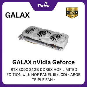 GALAX nVidia Geforce RTX 3090 24GB DDR6X HOF LIMITED EDITION with HOF PANEL III (LCD) - ARGB TRIPLE FAN -
